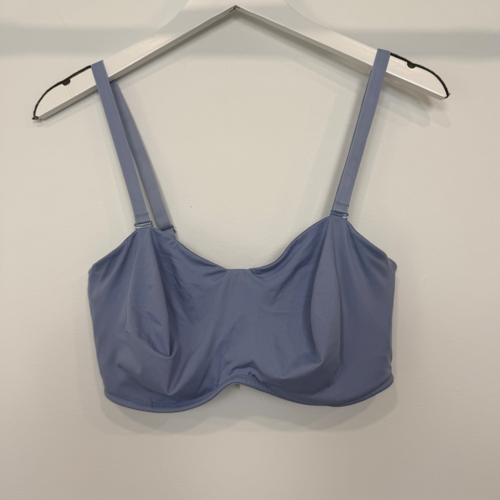 Delimira Mystery Blue Minimizer Strapless Bra Underwired Multi-way 36F H314
